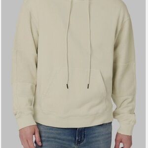 Hudson Jeans White and Yellow Hooded Sweatshirt